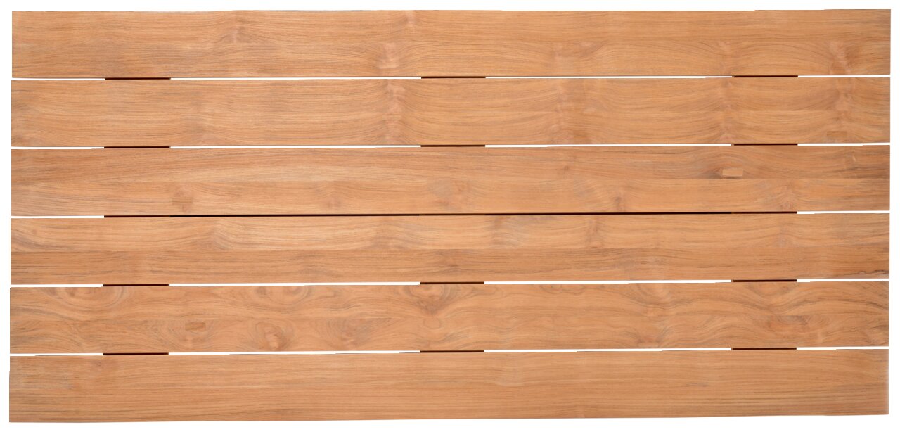 Holzplanken in warmem Braun mit sichtbarer Maserung, Draufsicht (Top-Down)