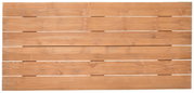 Holzplanken in warmem Braun mit sichtbarer Maserung, Draufsicht (Top-Down)