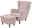 Gemütlicher Ohrensessel mit Hocker in beige, Vorderansicht