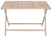 Holz-Klapptisch in Frontalansicht mit Lattenoptik