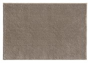 Grauer Badteppich 60x100 cm in Draufsicht