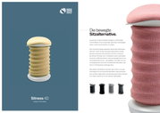 Aktiv-Sitz in seitlicher Perspektive, modernes Design mit wellenförmiger Struktur, erhältlich in verschiedenen Farben.