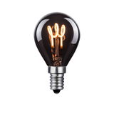 Elegante Glühbirne mit sichtbarem Filament, frontalansicht
