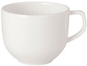 Weiße Kaffeeobertasse Afina 150ml, seitliche Perspektive