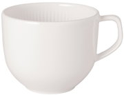 Weiße Kaffeeobertasse Afina 150ml, seitliche Perspektive