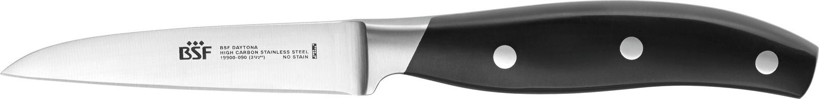 BSF Gemüsemesser DAYTONA Gemüsemesser mit schwarzem Griff und Edelstahlklinge, seitliche Ansicht