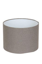 Zylindrischer Lampenschirm in Beige, seitliche Perspektive