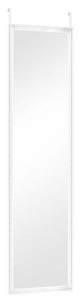 Türhängespiegel mit weißem Rahmen, ca. 30x120 cm, frontalansicht