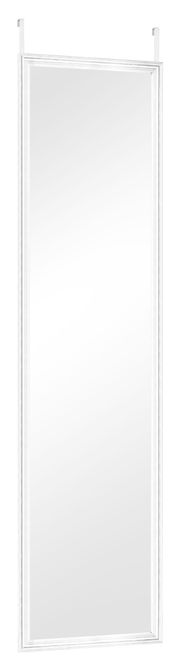Türhängespiegel mit weißem Rahmen, ca. 30x120 cm, frontalansicht