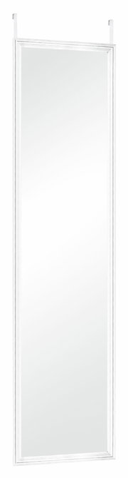 Türhängespiegel mit weißem Rahmen, ca. 30x120 cm, frontalansicht