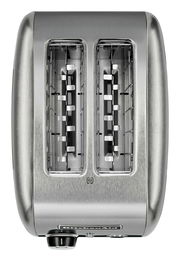 Silberner KitchenAid Toaster mit zwei Schlitzen, Ansicht von oben
