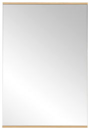 Rechteckiger Wandspiegel mit Holzrahmen, Frontalansicht