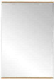 Rechteckiger Wandspiegel mit Holzrahmen, Frontalansicht