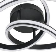 Moderne LED-Deckenleuchte mit geschwungenem Design, Ansicht von unten