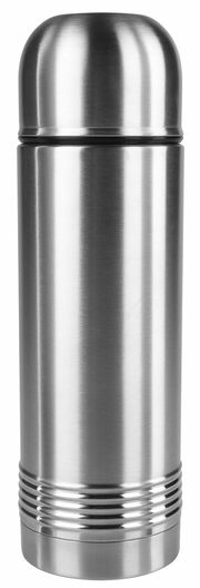 Edelstahl-Isolierflasche mit 0,7 L Fassungsvermögen, frontal abgebildet, aus der Emsa SENATOR Serie.