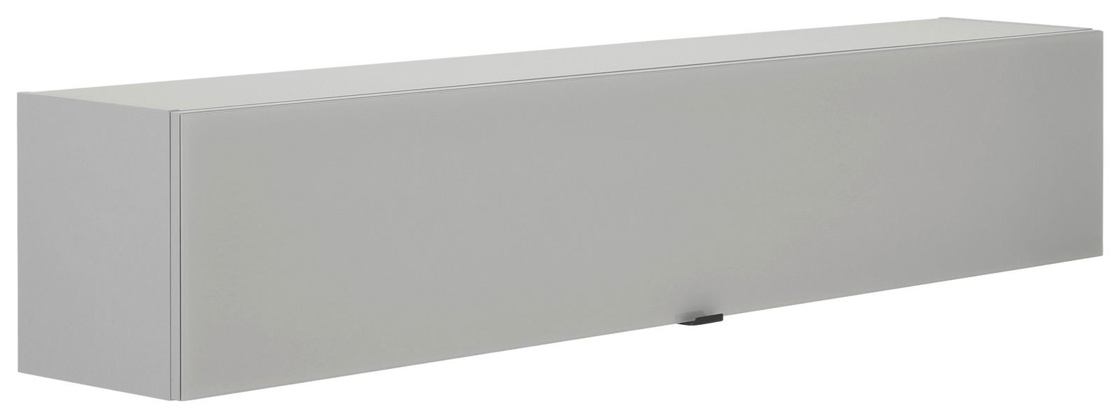 Moderner grauer Hängeschrank in seitlicher Perspektive