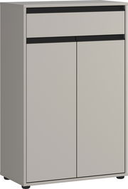 Kommode in modernem Design mit zwei Türen und einer Schublade, seitliche Perspektive