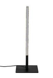 LED-Tischleuchte in seitlicher Ansicht mit schlankem, modernem Design und rechteckigem Sockel.