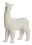 Weiße Alpaka-Figur aus Keramik, seitliche Perspektive