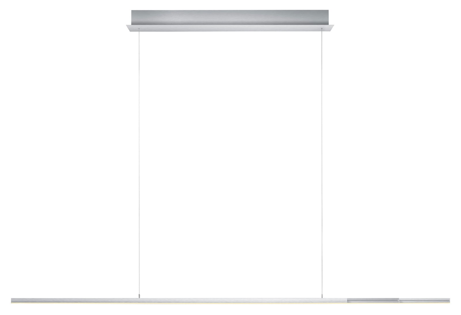 Hell LED-Pendelleuchte OLE Moderne LED-Pendelleuchte OLE in minimalistischem Design, seitliche Perspektive