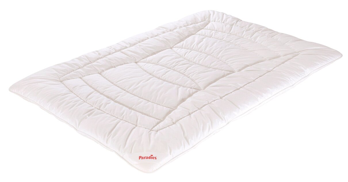 Paradies Winterbettdecke FLORA BIO Weiße Winterbettdecke Paradies FLORA BIO in schräger Draufsicht