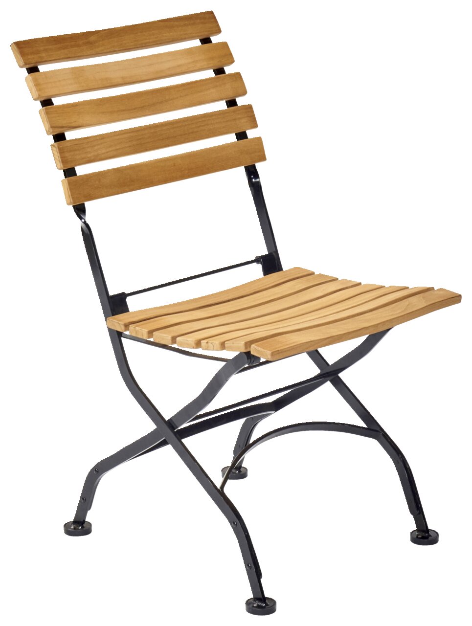 Ambia Garden Gartenstuhl WIMBLEDON Klappbarer Gartenstuhl aus Holz und Metall, seitliche Perspektive