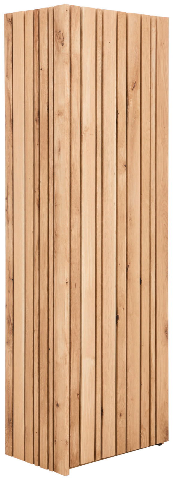 Holzverkleideter Garderobenschrank in schräger Perspektive