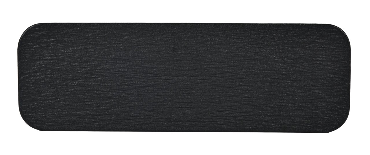 Novel Servierplatte FXY24 Rechteckige schwarze Servierplatte mit strukturierter Oberfläche, Draufsicht