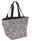 Leopardenmuster Shopper-Tasche mit schwarzen Henkeln, seitliche Perspektive