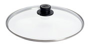 Sicherheitsglasdeckel mit einem Durchmesser von 32 cm, seitliche Perspektive