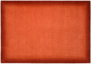 Roter Wollteppich in quadratischer Form, Draufsicht