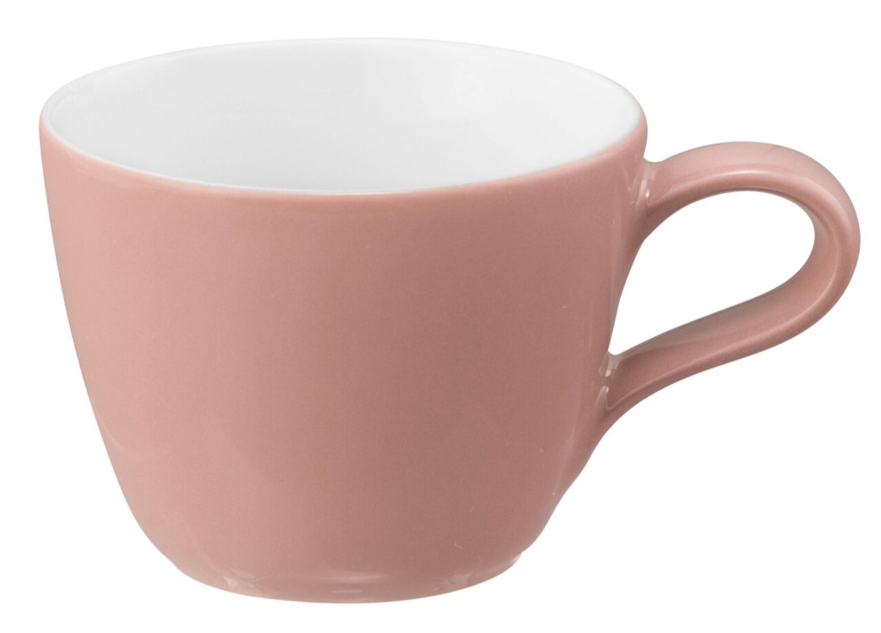 Espressotasse in posh rose Farbe, seitliche Perspektive