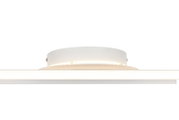 Moderne LED-Deckenleuchte in seitlicher Perspektive mit schlichtem, weißem Design.