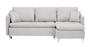Graues Ecksofa mit Kissen, Frontalansicht