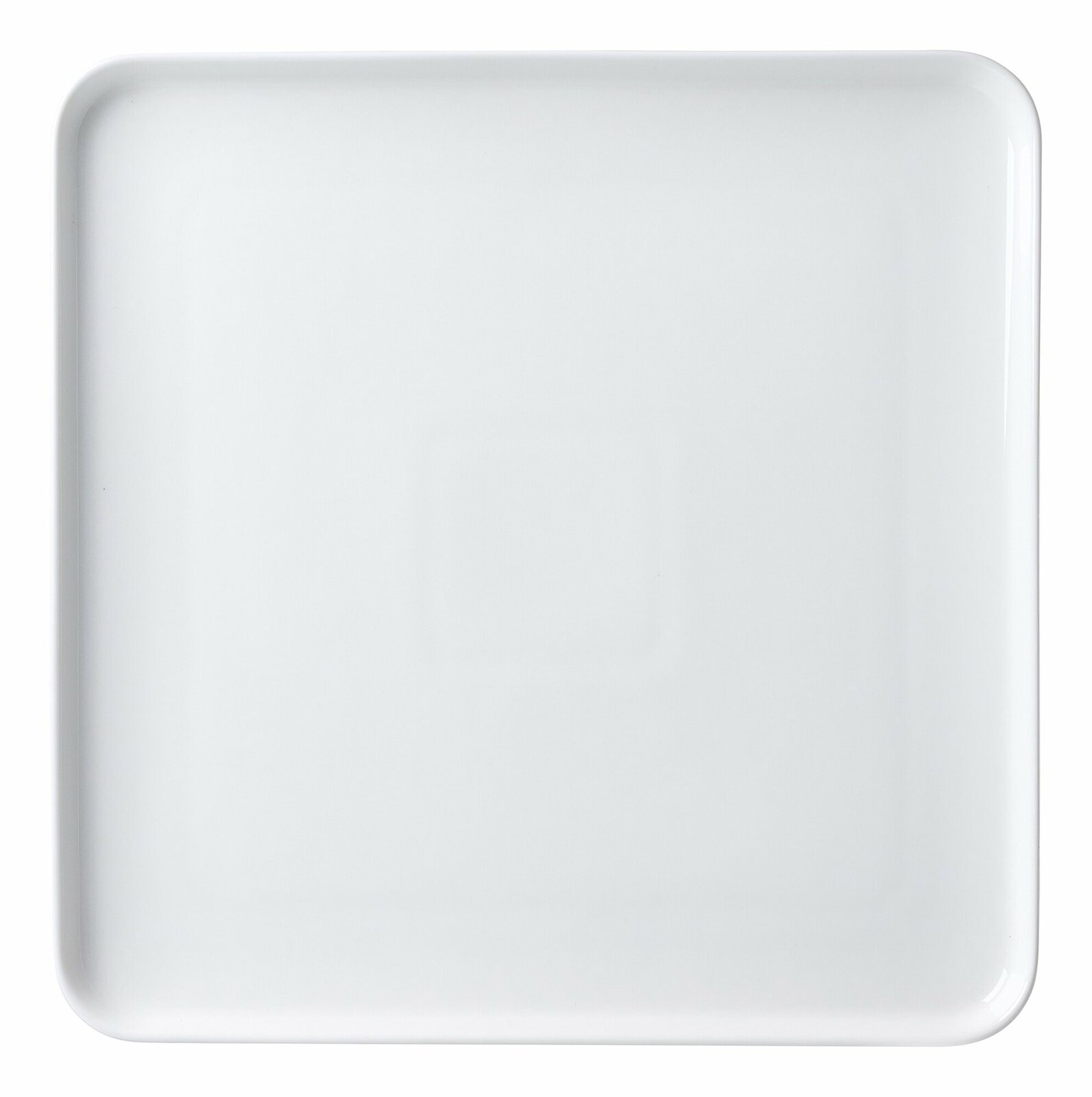 Ritzenhoff & Breker Servierplatte SKAGEN Vogelperspektive auf eine weiße, quadratische Platte Skagen mit abgerundeten Ecken, 25 cm.