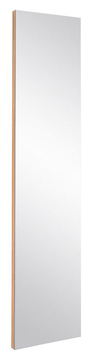 Rechteckiger Wandspiegel mit Holzrahmen, seitliche Perspektive