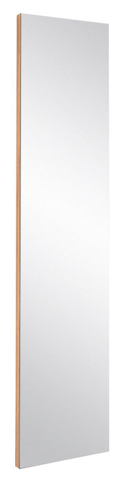 Rechteckiger Wandspiegel mit Holzrahmen, seitliche Perspektive