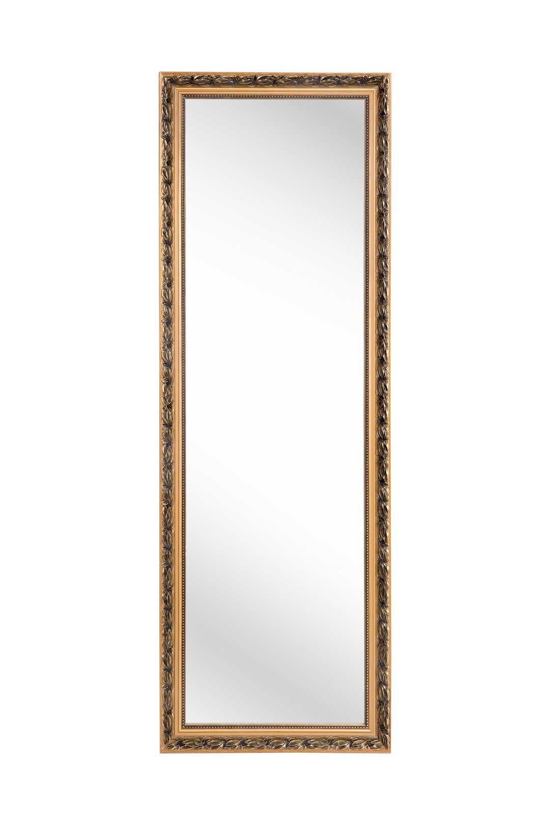 Landscape Spiegel ca. 50x150 cm LISSI Rechteckiger Spiegel mit dekorativem, goldfarbenem Rahmen, frontal abgebildet.