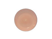 Rosa Teller aus Keramik, Draufsicht