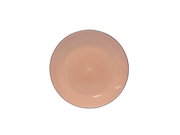 Rosa Teller aus Keramik, Draufsicht