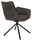 Set one by Musterring Armlehnstuhl SET ONE FRISCO Moderner Armlehnstuhl in dunklem Stoffbezug mit schwarzem Metallgestell, seitliche Perspektive