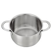 Edelstahl-Topf mit zwei Griffen, Ansicht von oben