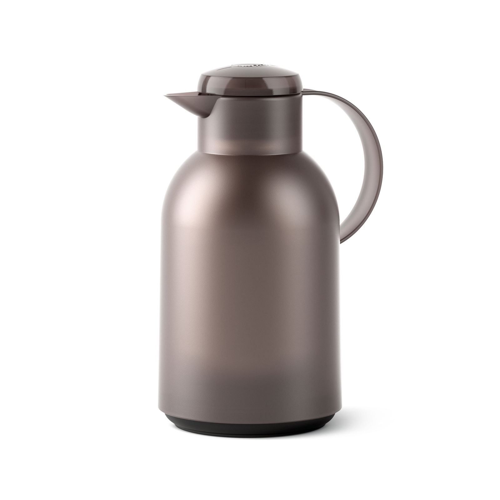 Taupefarbene Isolierkanne SAMBA 1,5L, seitliche Perspektive