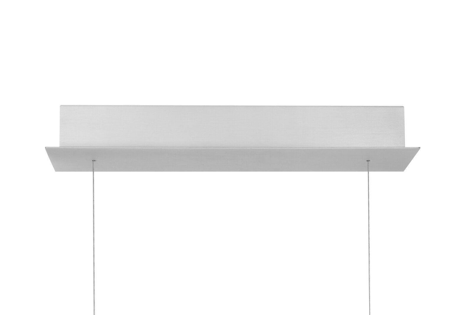 Moderne LED-hanglamp in rechthoekige vorm, gezien van voren