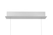 Moderne LED-hanglamp in rechthoekige vorm, gezien van voren