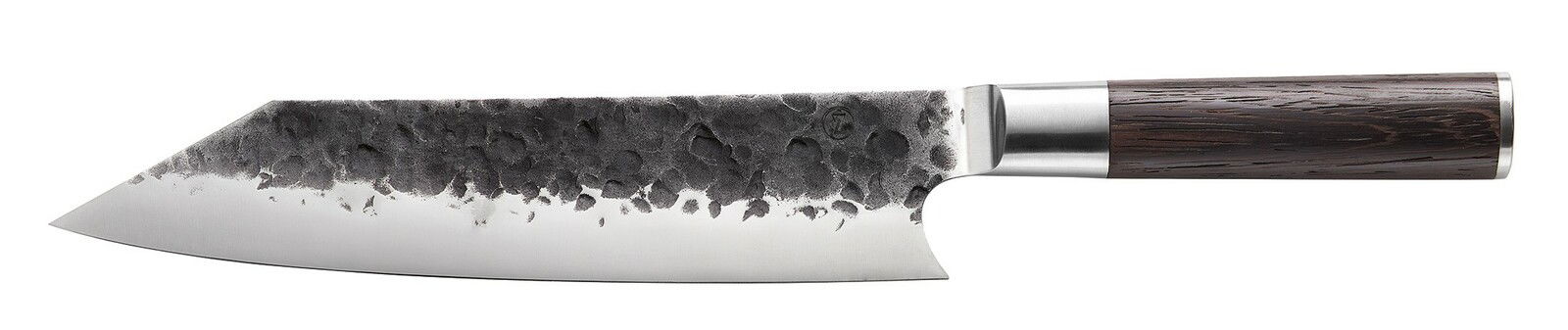 Zassenhaus Kiritsuke-Messer KYOTO Kiritsuke-Messer KYOTO 23 cm mit dunklem Holzgriff und gehämmerter Klinge, Seitenansicht