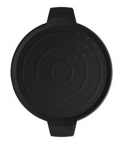 Schwarzer Spritzschutz mit einem Durchmesser von 24 cm, Draufsicht