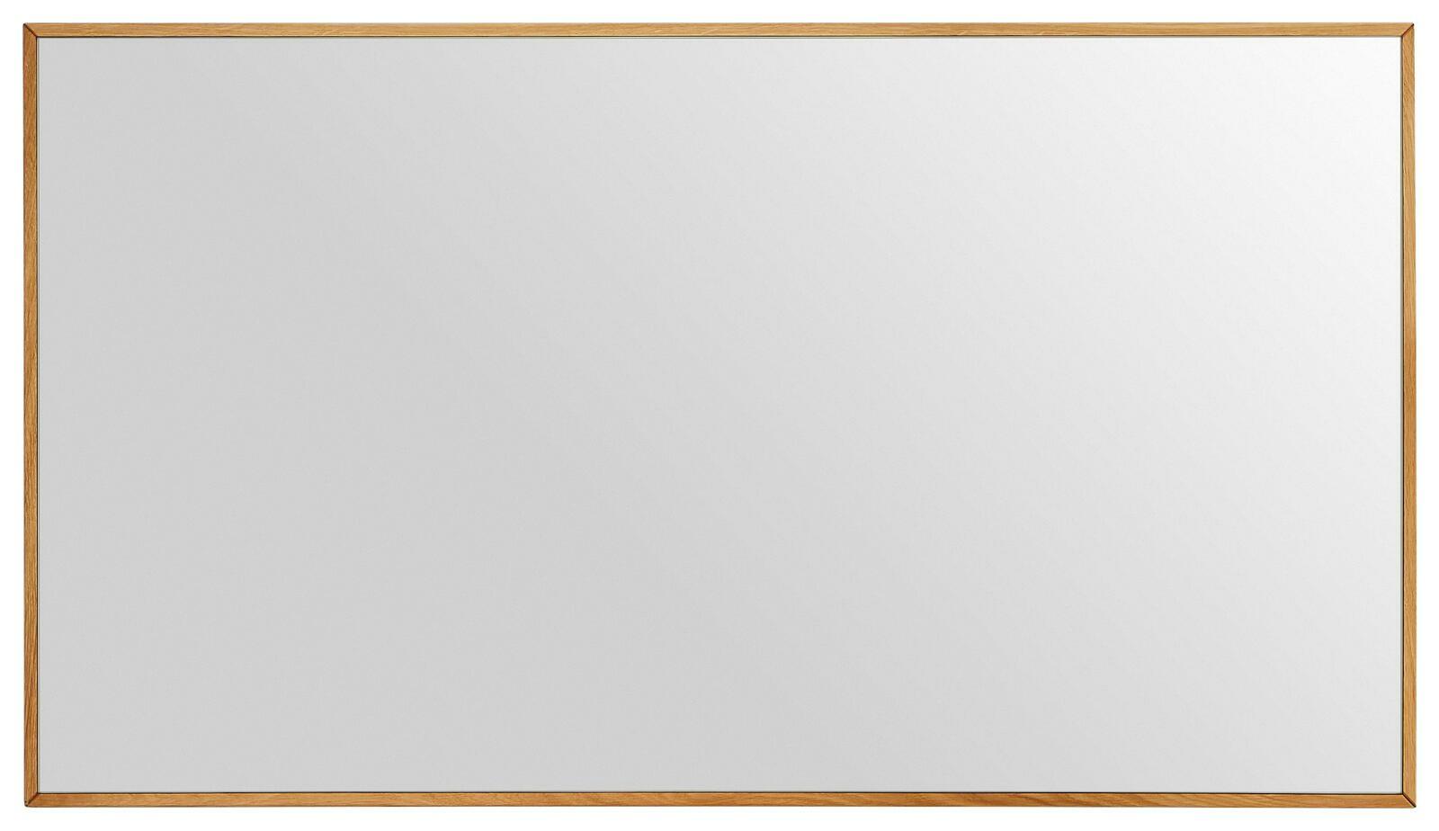 Rechteckiger Spiegel mit schmalem Holzrahmen, Frontalansicht