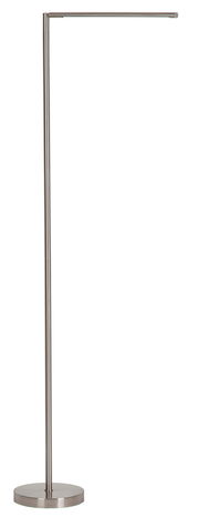 Moderne LED-Stehleuchte aus Metall in seitlicher Ansicht mit schlankem, minimalistischem Design.