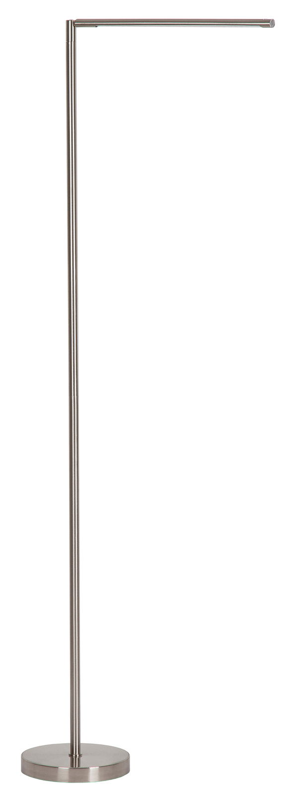Moderne LED-Stehleuchte aus Metall in seitlicher Ansicht mit schlankem, minimalistischem Design.